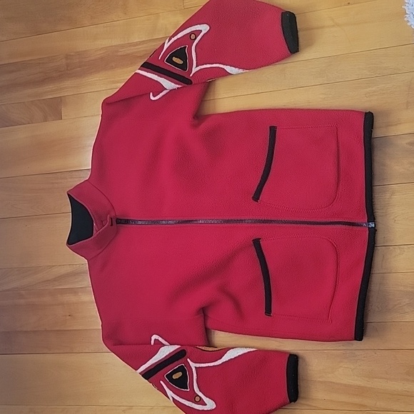 VTG L’egaree Yukon Fleece Embellished Bald Eagle Jacket with lining, Size L, - Picture 3 of 8